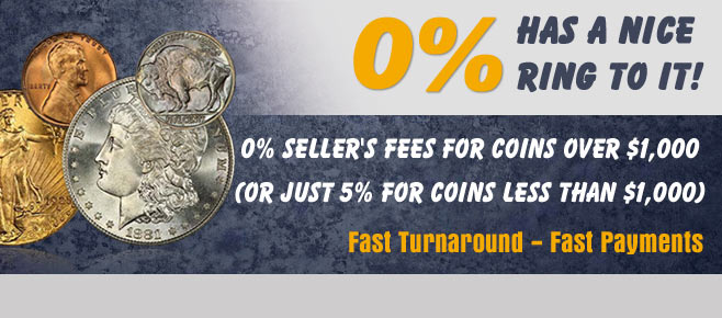 Sell Your Coins Through GreatCollections - Click Here