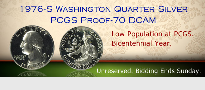 View the 1976 S Washington Quarter Silver at GreatCollections