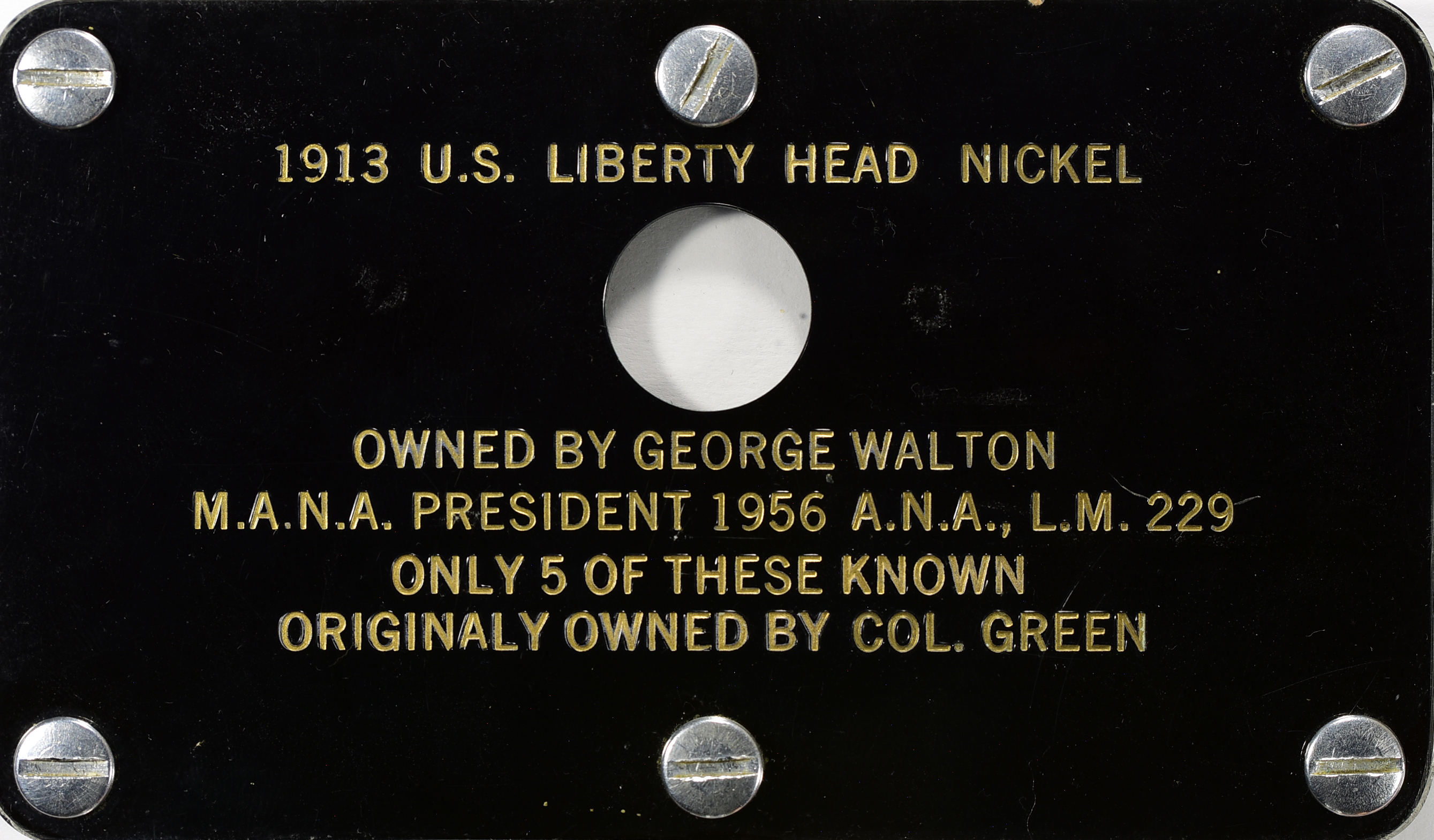 Walton 1913 Liberty Head Nickel Acquired by GreatCollections for